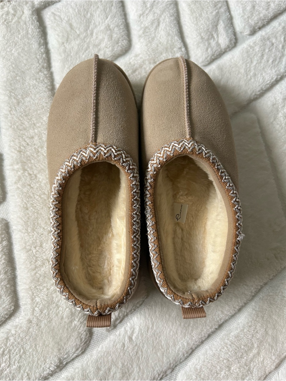 Eveliynhootd 2409 Talio Braided Slipper Shoes in Beige & Dark Brown